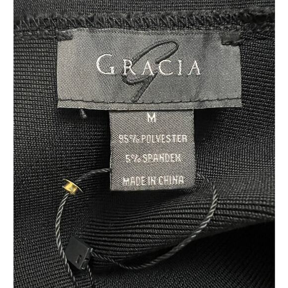 GRACIA WOMENS SIZE MEDIUM TULLE LAYERED BANDAGE SKIRT BLACK WITCHY FAIRY SWIFTIE - Picture 5 of 15